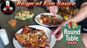 Round Table Pizza Reign Of Fire Sauce Buffet Battle Royal Youtube