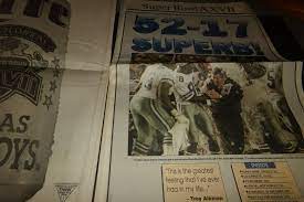 Fort Worth Star Telegram Super Bowl 28 Dallas Cowboys Michael Jackson Half Time Ebay In 2021 Michael Jackson Dallas Cowboys Fort Worth