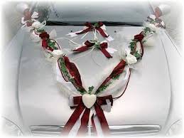 Autoschmuck Autodeko Hochzeit Bordeaux Creme Girlande Autodeko Hochzeit Auto Dekoration Autodeko