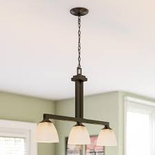 Hampton Bay Mattock 3 Light Oil Rubbed Bronze Kitchen Island Light With Glass Shades Hdp1 Oil Rubbed Bronze Light Fixtures Rubbed Bronze Kitchen Bronze Kitchen