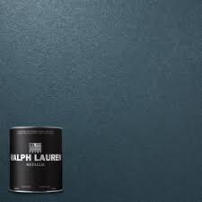 Ralph Lauren 1 Qt Rich Blue Metallic Specialty Finish Interior Paint Me113 04 The Home Depot Metallic Paint Walls Rose Gold Wall Paint Gold Painted Walls