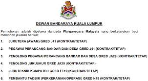 Satu operasi menyelamatkan gelandangan oleh dbkl telah dilaksanakan pada 2 mei 2021 di sekitar kawasan hotspot pusat bandar kuala lumpur. Jawatan Kosong Di Dewan Bandaraya Kuala Lumpur Dbkl Kelayakan Spm Diploma Ijazah
