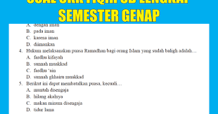 Maybe you would like to learn more about one of these? Kumpulan Soal Ukk Fiqih Sd Mi Semester 2 Genap Lengkap
