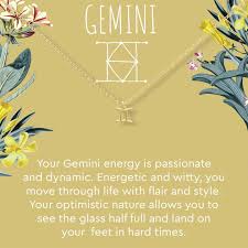 Gemini Zodiac Gift Necklace In 2020 Gemini Zodiac Gemini Birthday Zodiac Gifts