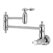 Contemporary moen faucets parts pictures faucet stainless steel. Kingston Brass Ks3101tal Tudor Wall Mount Pot Filler Kitchen Faucet Polished Chrome Kingston Brass