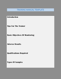 Elements of a training manual template for employees. Training Manual 40 Free Templates Examples In Ms Word