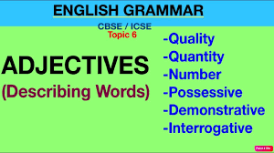 Build a vocabulary of high frequency words to describe people. Adjectives Describing Words 6 Kinds Of Adjectives Quick Learn Youtube