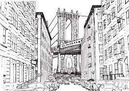 New York | Coloriage new york, Paysage ville dessin, Illustration de new  york