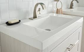 one piece bathroom sink and vanity top