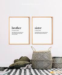 Gift For Brother Definition Wall Art Print Brother Sign Big Brother Gift Sister Brother Quote Print Family Wall Art Printable Definition Sisters Wall Art Kids Room Wall Art Family Wall Art