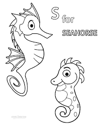 Cut, color and staple the headbands. Printable Seahorse Coloring Pages For Kids