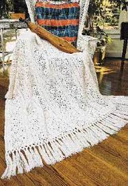 Materials for the throw made of 36 squares with shell edging: 17 Pearl White Crochet Blanket Patterns Allfreecrochetafghanpatterns Com