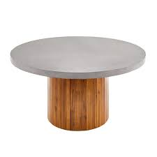 Coral Bay Concrete Wood Round Dining Table Round Wood Dining Table Round Concrete Dining Table Concrete Dining Table