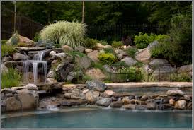 Some of the plants should grow over the rocks, like blue rug juniper and cotoneaster. Award Winning Swimming Pools By Artistic Outdoors Connecticut Artistic Outdoors Landscape And Masonry