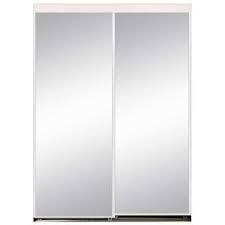 36 In X 84 In Polished Edge Mirror Gasket Framed Aluminum Interior Closet Sliding Door With Whit Mirror Closet Doors Sliding Mirror Closet Doors Closet Doors
