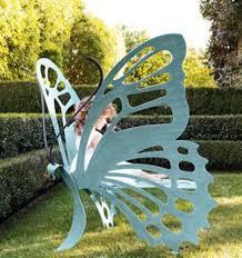 Butterfly Bench From Cricket Forge The Perfect Bench For A Butterfly Garden I Picture This Surrounded By Waves Of Beauti Garden Art Garden Furniture Outdoor