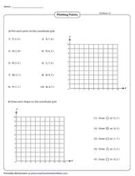For an extra challenge, use larger grid sizes and leave off the grid lines. Ordered Pairs And Coordinate Plane Worksheets
