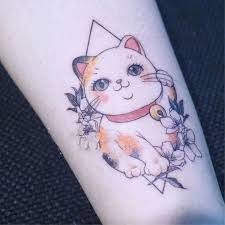 Hình xăm nhỏ mini cực chất. Hinh XÄƒm Meo Tháº§n Tai Mini Máº«u Tattoo Meo May Máº¯n