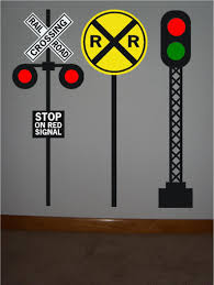 3 Railroad Crossing Signal Vinyl Signs One Yellow Circle Etsy Thomas The Train Birthday Party Trains Birthday Party Polar Express Party