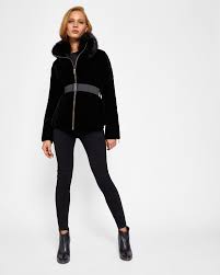 مقياس رقم عظيم Ted Baker Velvet Faux Fur Collar Down Jacket Sevejon4kids Com