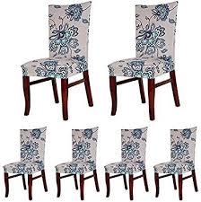 Amazon Com Soulfeel 6 X Soft Spandex Fit Stretch Short Dining Room Chair Covers With Pr Slipcovers For Chairs Dining Room Chair Covers Dining Chair Slipcovers