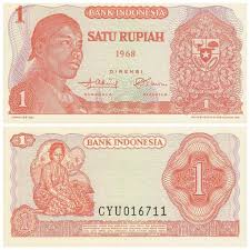 Bank Indonesia 1968 Satu Rupiah Indonesia Sejarah Uang