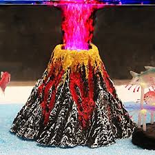 Uniclife Aquarium Volcano Ornament Kit With Air Stone Bubbler Fish Tank Decorations Fish Tank Decorations Aquarium Decorations Fish Tank