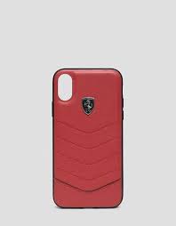 Ferrari official licensed high quality product with seal on every package. Ferrari Rigid Red Leather Case For Iphone X And Xs Unisex Ferrari Store