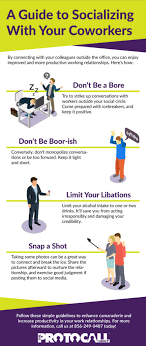 It can be helpful to check in with other define your role. 4 Tips For Socializing With Your Coworkers The Protocall Group