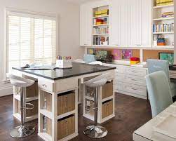 A condo in ottawa features a sleek and stylish office and guest room. Kaylin Fitzpatrick Craft Room Inspiration Craft Room Office Craft Room Design Homework Room