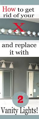 Key features this bathroom vanity lights 3 bulbs make the vanity classy and bright. How To Replace A Hollywood Light With 2 Vanity Lights Bathroom Lighting Diy Bathroom Vanity Bathroom Lighting Diy