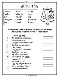 Antonyms Worksheet Antonyms Worksheet Opposite Words For Kids Opposites Worksheet