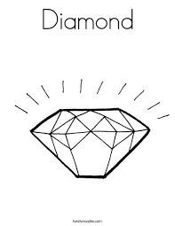 We did not apply glare and shadows, that is, we painted the diamond in a solid color. Diamond Coloring Page Twisty Noodle