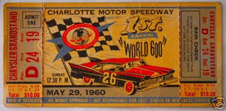 Nascar may be relatively young compared to games like soccer and baseball, but that hasn't stopped it from gaining in the races may be shorter, but big events like the winn dixie 300 at the talladega superspeedway and the kentucky 300 at the kentucky speedway. 1st Annual World 600 Complete Ticket May 29 1960 Charlotte Motor Speedway Concord North Carolina Nascar Racing Classic Racing Nascar