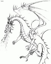 Pin by tracey reynolds on stencils fairy drawings. Fire Breathing Fire Realistic Dragon Coloring Pages Novocom Top