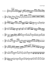Xylophone Solo 1 Xylophone Marimba Music Sheet Music