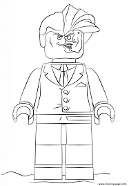 Printable lego batman two face coloring page. Lego Batman Two Face Coloring Pages Printable