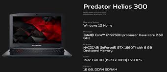 Acer has also packed its signature dual aeroblade 3d fans for more efficient cooling to ensure your gaming sessions aren't perturbed by overheating. Predator Acer Predator Helios 300 Ph315 52