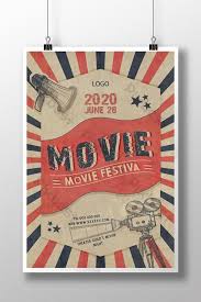 Retro Line Radio Movie Poster Psd Free Download Pikbest
