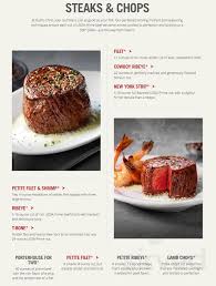 At ruth's chris, your last bite is just as good as your first. Ruth S Chris Steak House Menu In Granger Indiana Usa