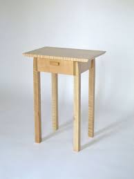 Narrow Nightstand With Drawer Tiger Maple Wood Table With Etsy Handmade Wood Furniture Maple Wood Table Modern Wood Furniture