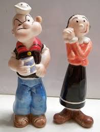 Popeye Olive Oil Salt Pepper Shakers Stuffed Peppers Salt Pepper Shakers Popeye And Olive
