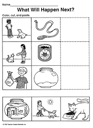 What Will Happen Next Printable Critical Thinking Worksheet Kindergarten Sequencing Worksheets Preschool Worksheets Sequencing Worksheets