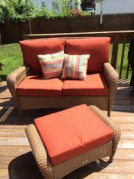 Check spelling or type a new query. Martha Stewart Charlottetown Patio Collection Love Seat Ottoman Patio Furniture Cushions Martha Stewart Patio Furniture Patio Furniture