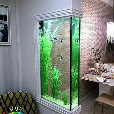 Pin By Dee Rose On Fish Tanks In 2020 Aquarium Design Wall Aquarium Living Room Partition Design