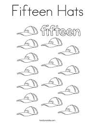 Fifteen Hats Coloring Page Coloring Pages Mini Books Color