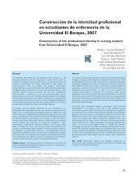 La más reciente información de universidad el bosque publicada en colombia.com. Pdf Construccion De La Identidad Profesional En Estudiantes De Enfermeria De La Universidad El Bosque 2007