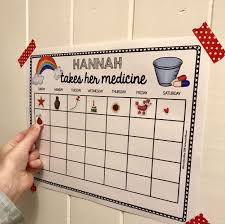 kids medicine chart i can take my meds meds incentive