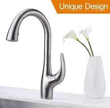 Purelux Calla Modern Design Single Handle Pull Down High Arc Kitchen Faucet Fits 1 Or 3 Hole Instal High Arc Kitchen Faucet Kitchen Sink Faucets Kitchen Faucet