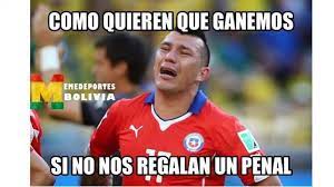 Buenas gente, les traigo un video cortito de los memes de chile vs bolivia, si les gusta dejen su like y suscribanse.cuidense! Los Mejores Memes Del Partido Chile Bolivia De Las Eliminatorias Para El Mundial De Rusia 2018